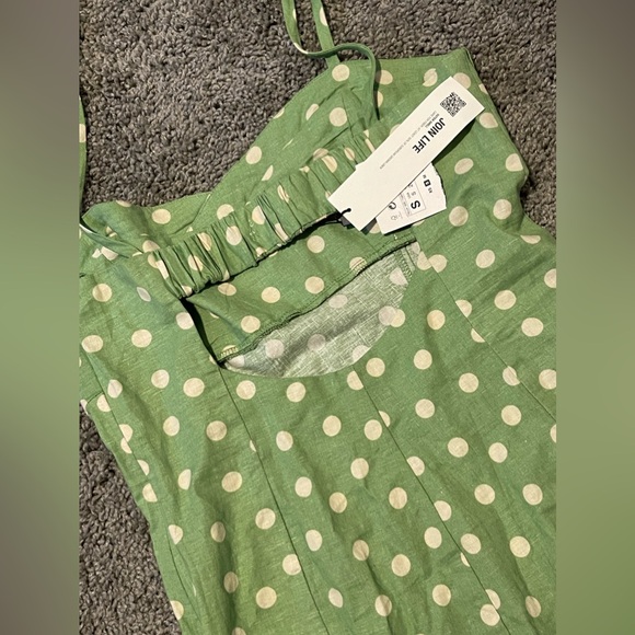 Zara green polkadot mini dress NWT - Picture 6 of 8